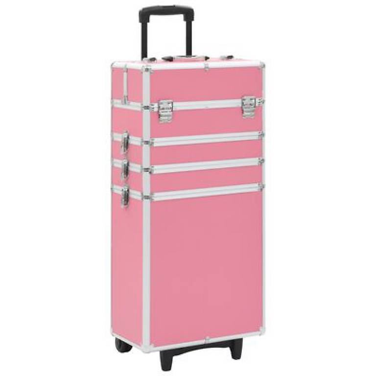 Kosmetikkoffer Aluminium Rosa 194646