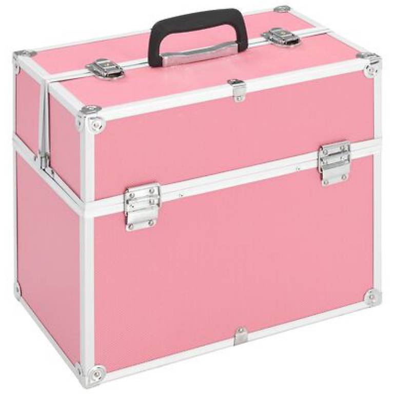 Kosmetikkoffer 37 x 24 x 35 cm Rosa Aluminium 394774